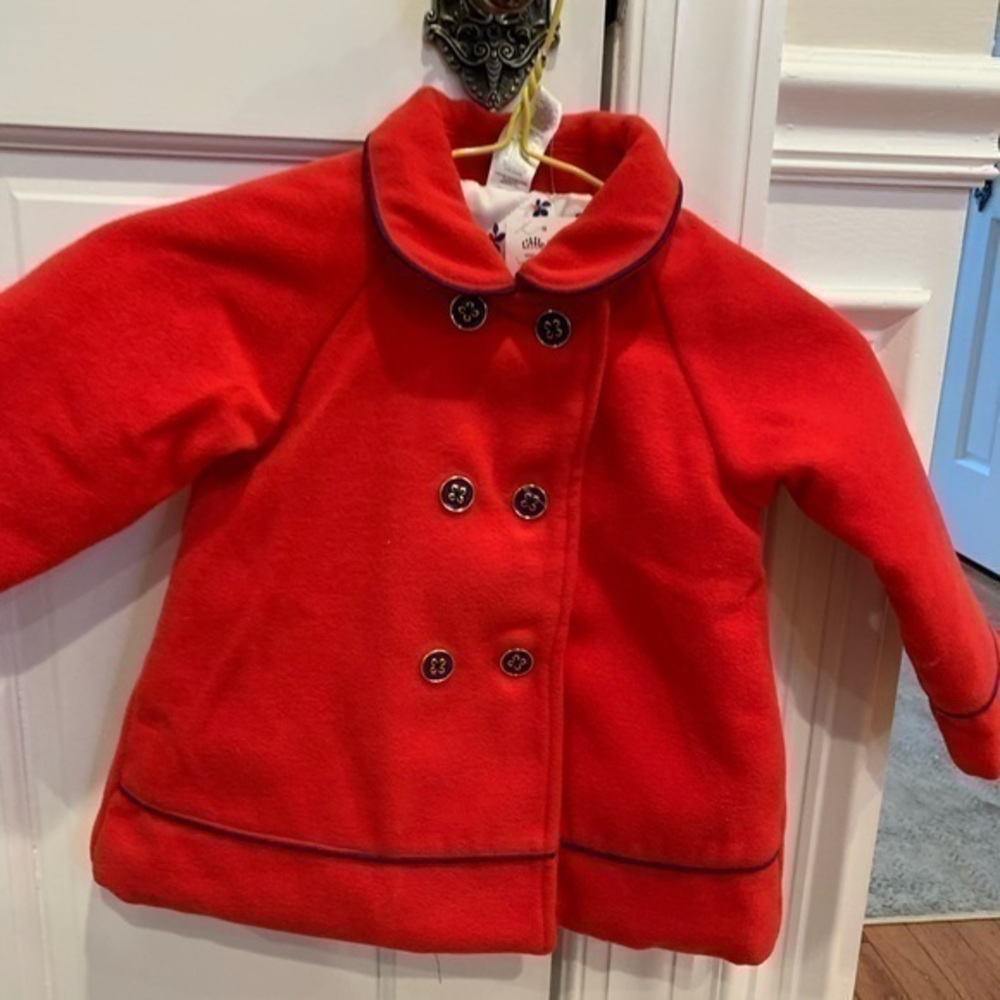 NWT Little me red  pea coat/ winter coat
